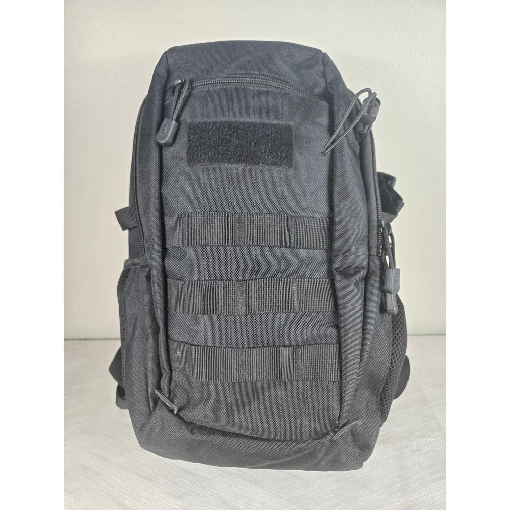 D-5 Column Tactical Backpack Black MOLLE Webbing Military Utility Daypack 16in